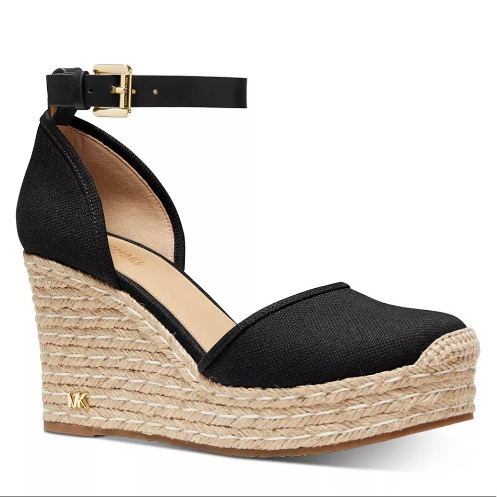 Michael Kors Wedge, Size 10, Almond toe, Buckled ankle strap